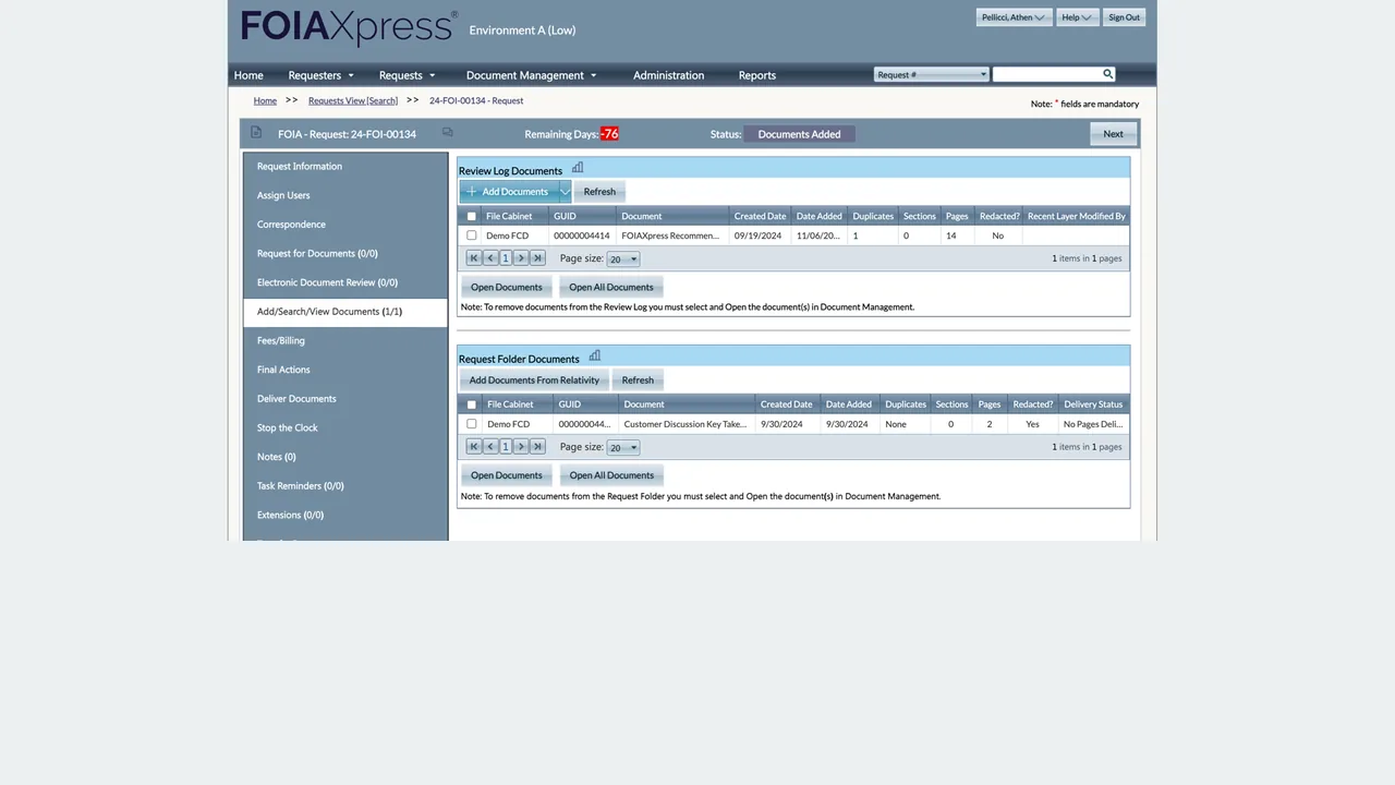 Case management screen before the design system, with inconsistent spacing and mixed button styles