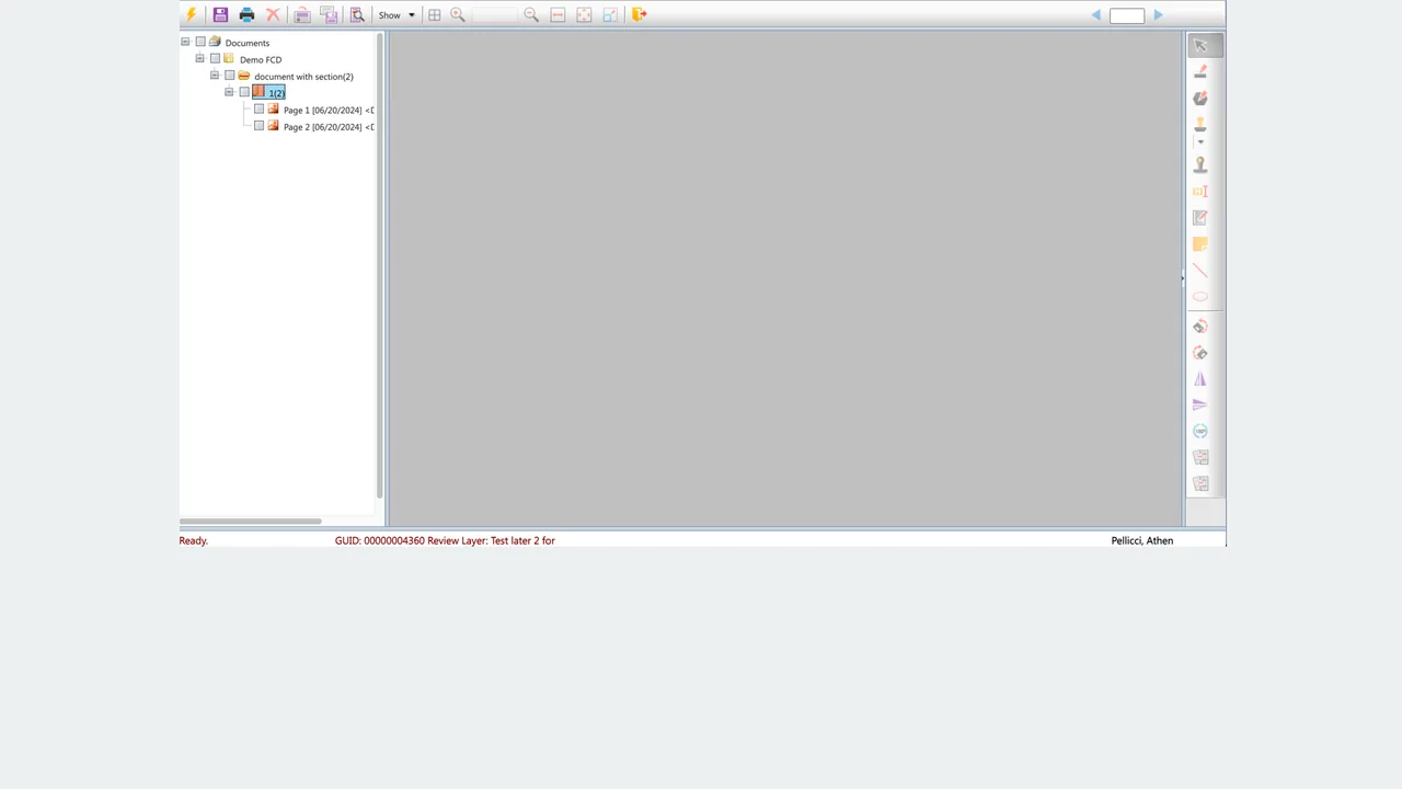 Document viewer before redesign, dense and difficult to scan